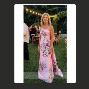 Pink Strapless Size 2 Mother of the Bride Dress with Train